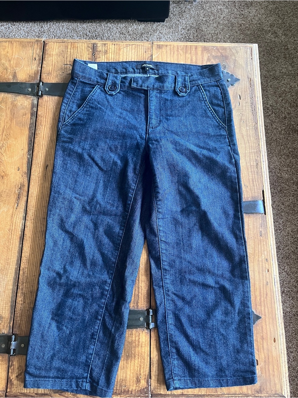 Daisy Fuentes Dark Blue Cropped Women's Jeans